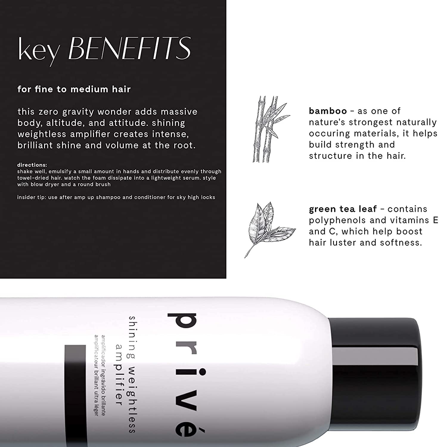 Prive Mousse Amplifiante Volume Application Cheveux : application facile et rapide