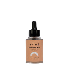 Prive Reboot scalp serum bottle showcases lightweight formula for quick absorption.