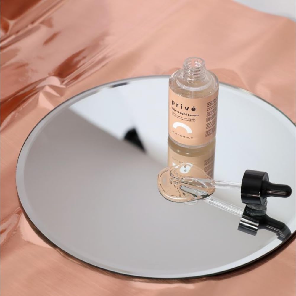 Prive Reboot weightless leave-in serum dropper enables easy daily use.