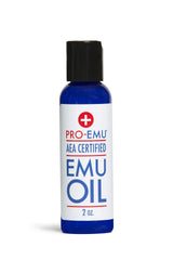 Pro Emu Oil 2oz bottle front for skin hydration and hair shine.
