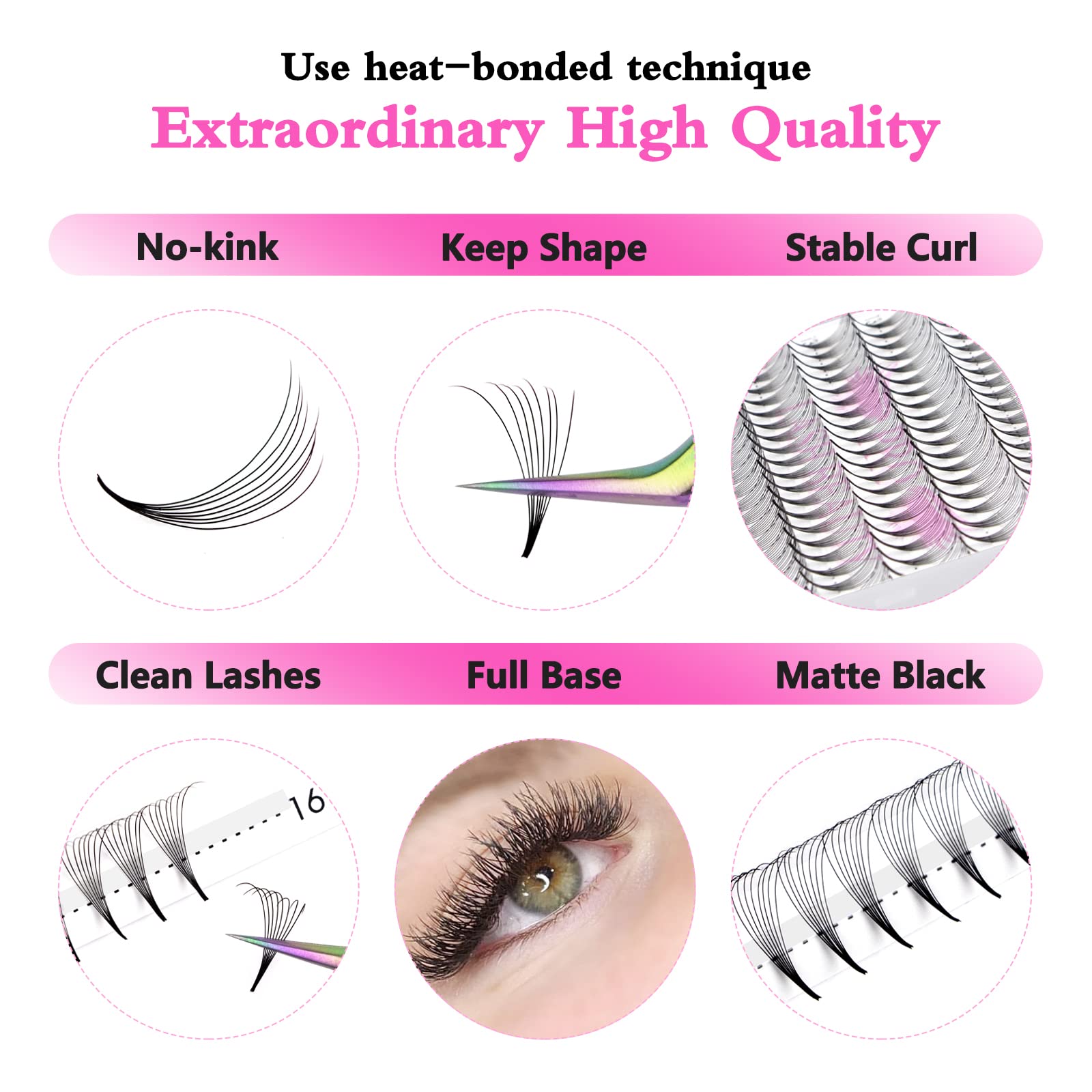 Fans bonded at the base enable versatile looks, from hybrid to mega.