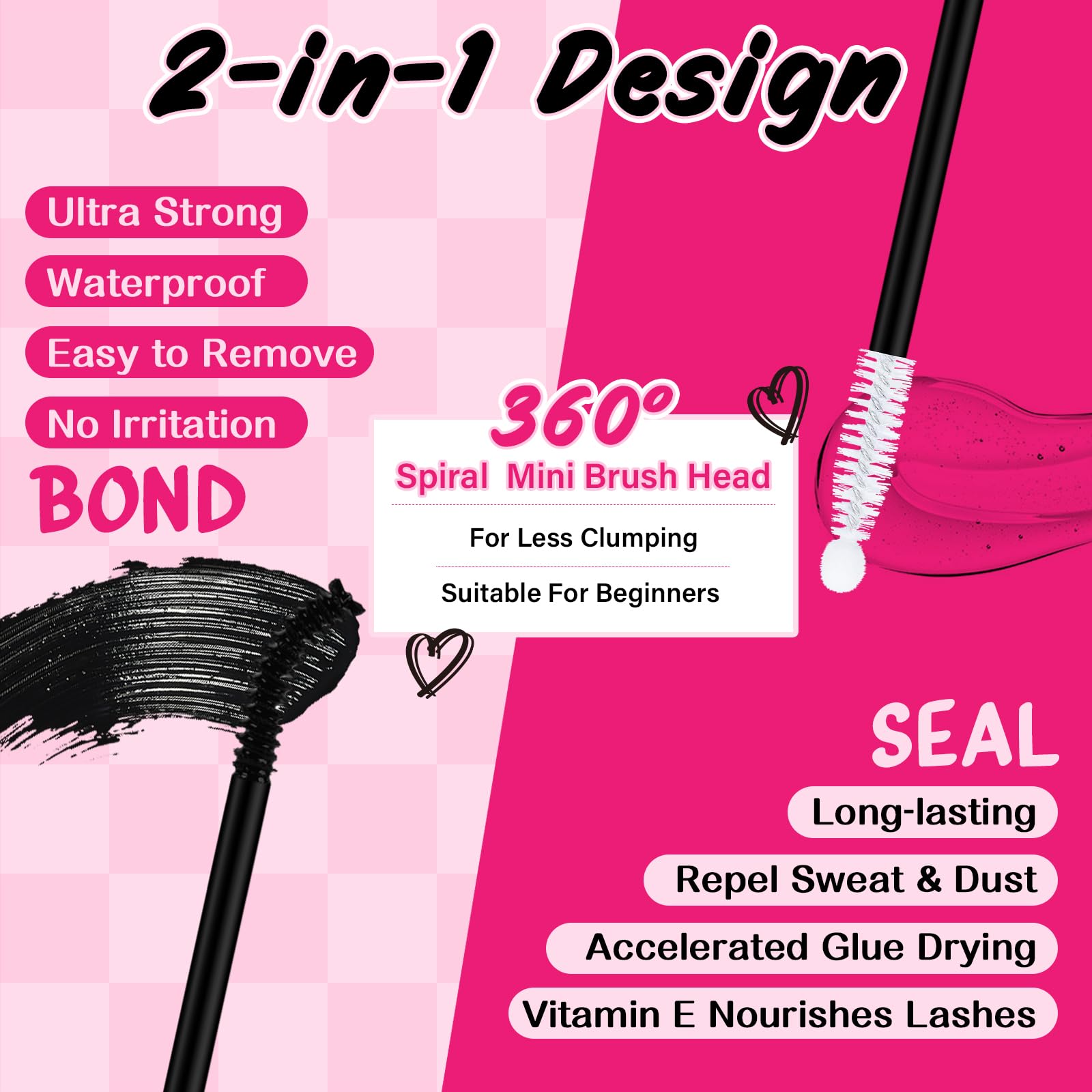PRO LASHBEAUTY Black Bond Wand adds eyeliner-like definition.