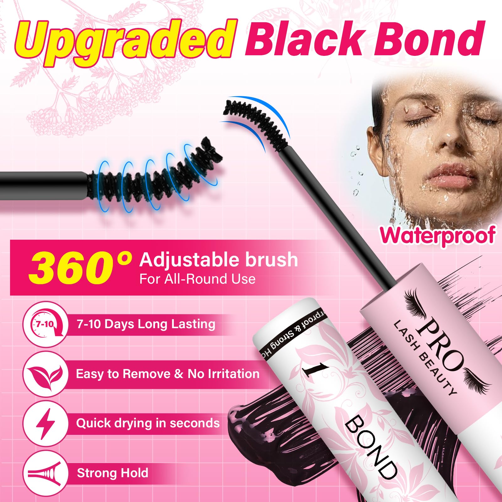 PRO LASHBEAUTY Dual-tube seal demonstrates clear seal for protection against dirt and oil