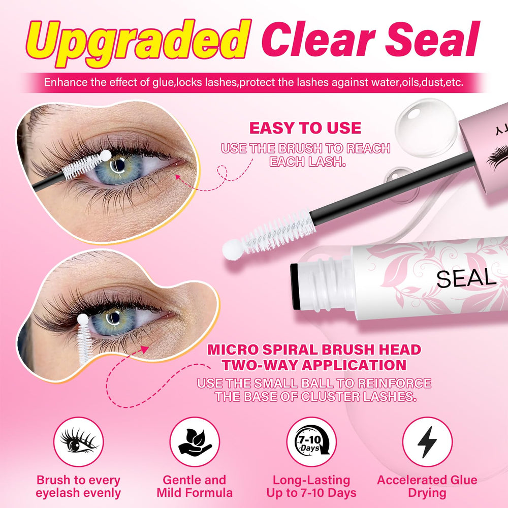 PRO LASHBEAUTY Lash Cluster Glue seal bottle protects lashes from dust and oil