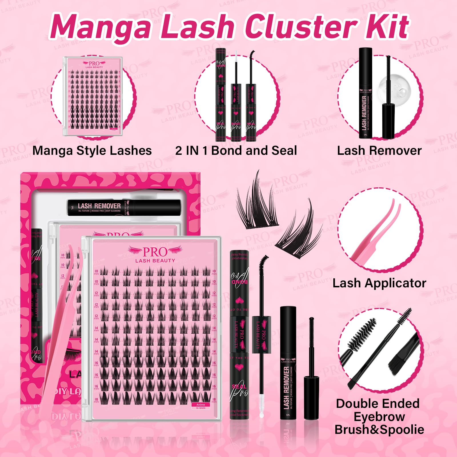 PRO LASHBEAUTY Manga lash bond & seal secures clusters securely