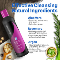 Pro Series bottle highlights hydrolyzed proteins repairing damaged hair fibers