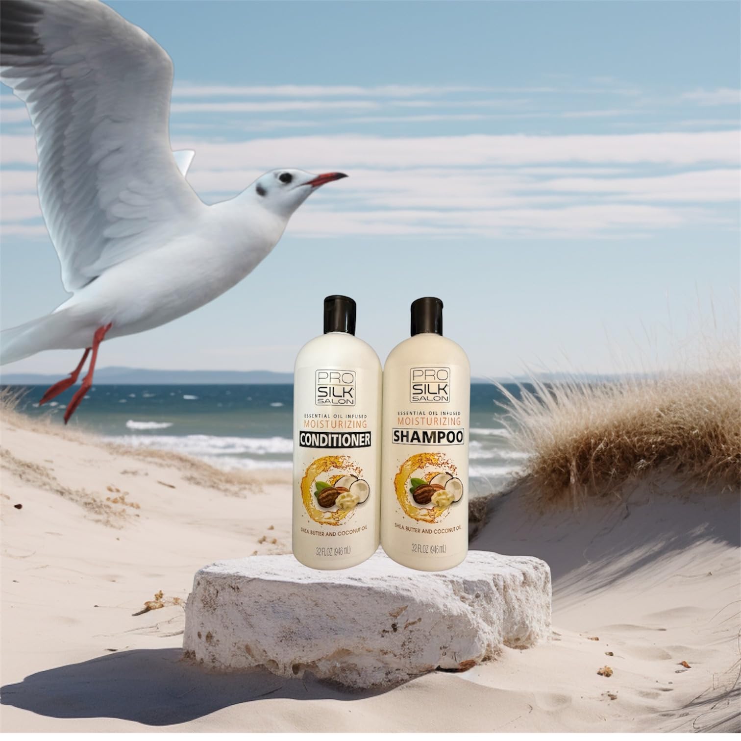 Pro Silk Salon ingredients image featuring Moroccan argan, coconut oil, and shea
