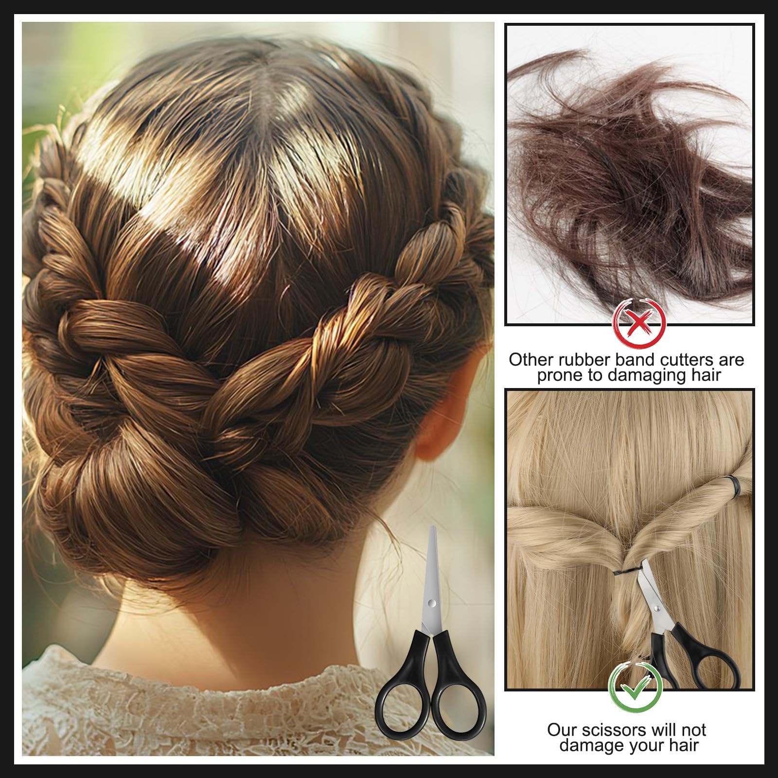 ProSuites Clips and small scissors in a styling kit for quick touch-ups.