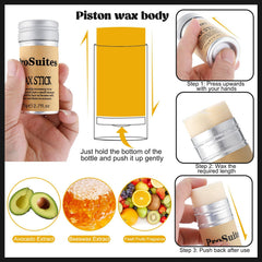 ProSuites Wax Stick used for even, non-sticky hair setting.