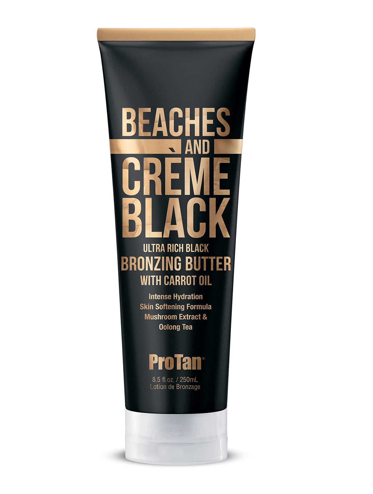 Beaches & Creme Black Bronzing Butter 8oz bottle showing rich hydration.