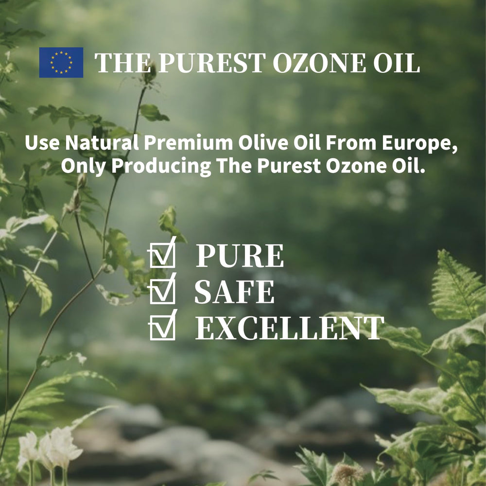 PrO3 olive oil ozonation process close-up underscores purity.