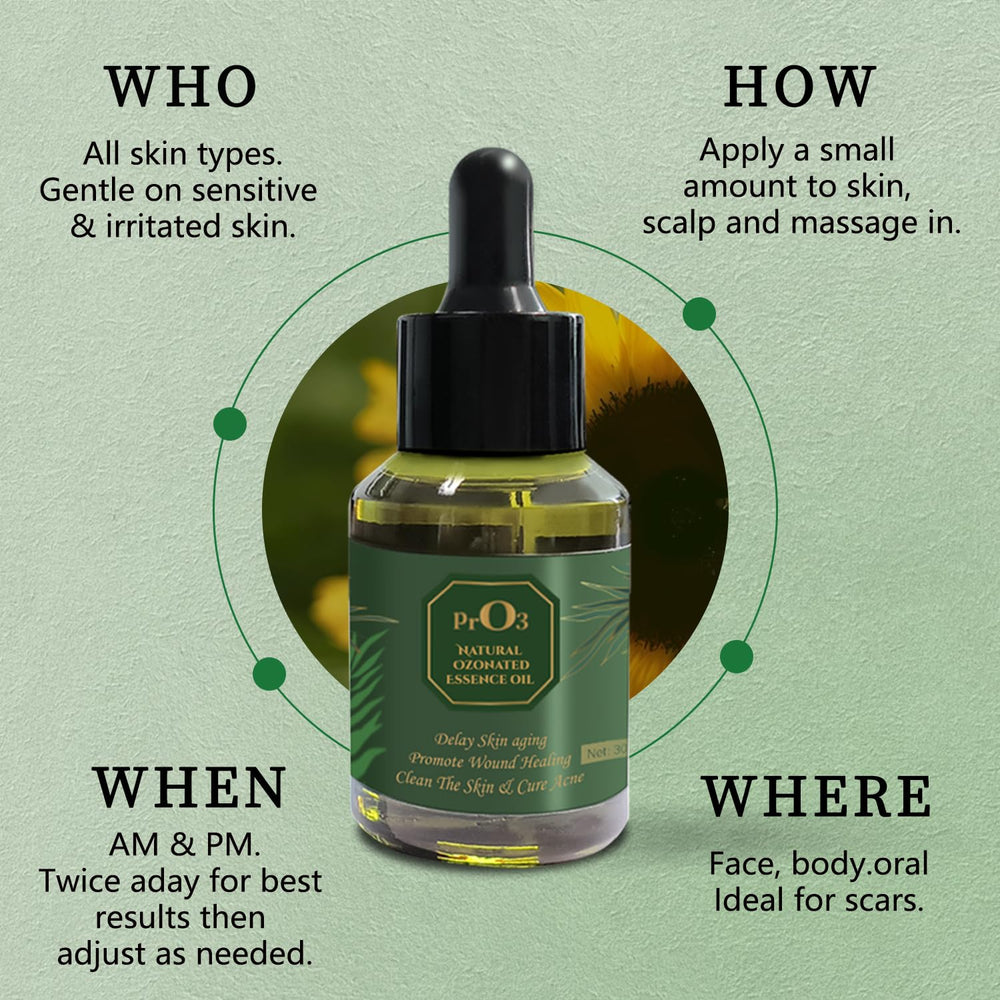 PrO3 premium European sunflower oil vial emphasizes purity for skincare