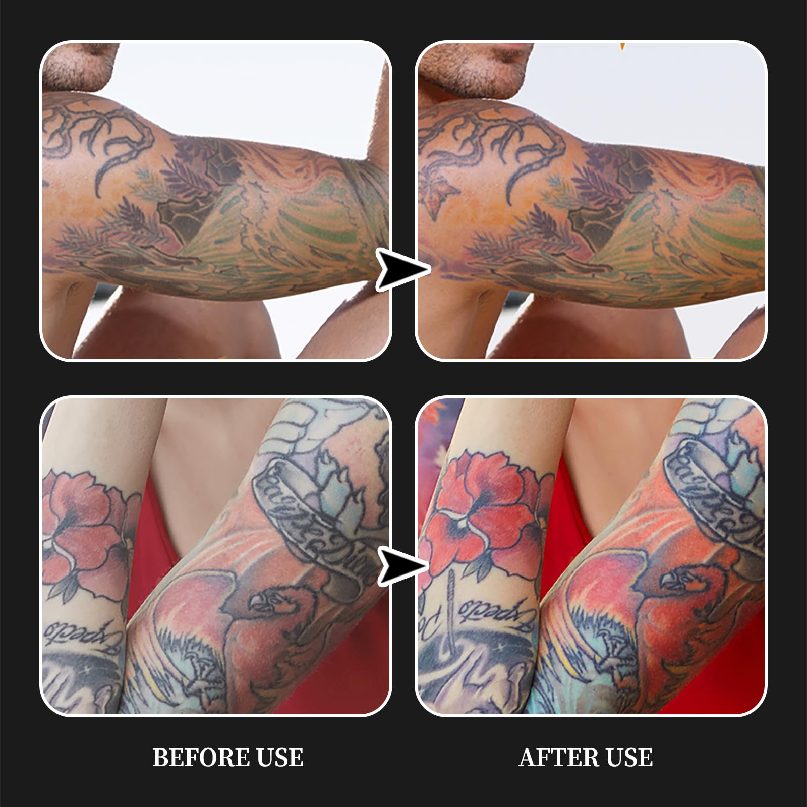 Proamate Tattoo Aftercare Butter helps revitalize color in older tattoos.