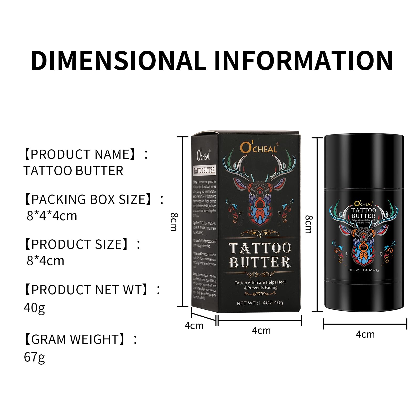 Proamate Tattoo Aftercare Butter uses natural shea, jojoba, and vitamin E.