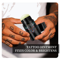Proamate Tattoo Aftercare Butter texture close-up shows a smooth, fast-absorbing formula.