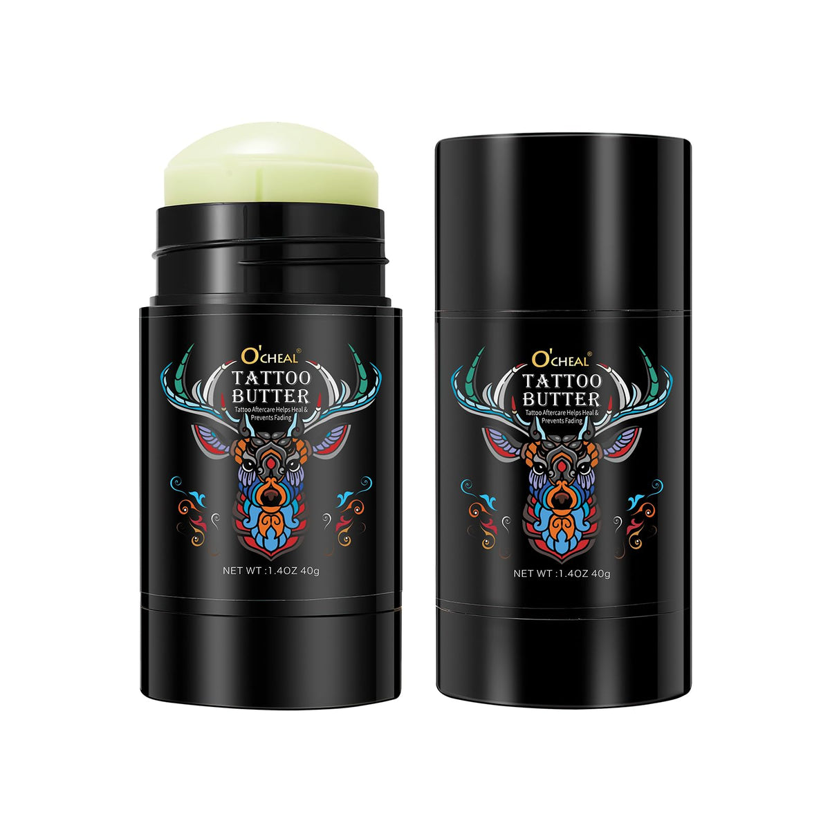Proamate Tattoo Aftercare Butter tube front view promotes soothing healing and color retention.