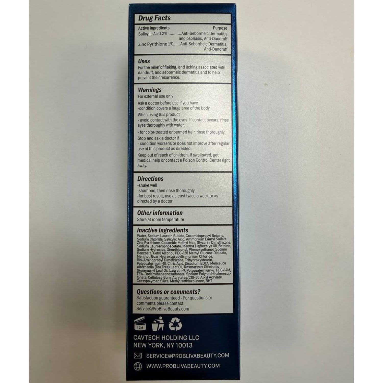 ProBliva on-shelf setup suggests a routine scalp wellness choice