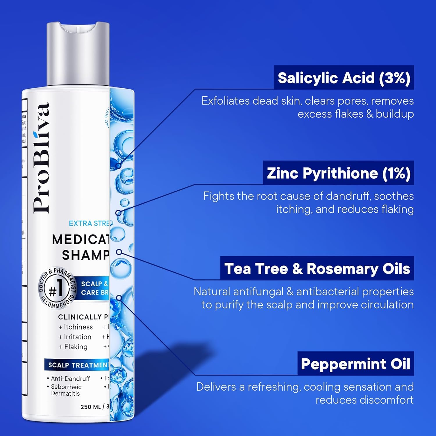 ProBliva on a shelf showing sulfate-free, pH-balanced care.