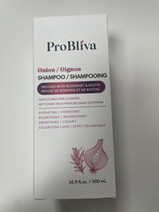 ProBliva shampoo label close-up highlighting natural ingredients.