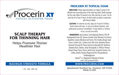Procerin XT Foam pump dispense for easy daily application and support.
