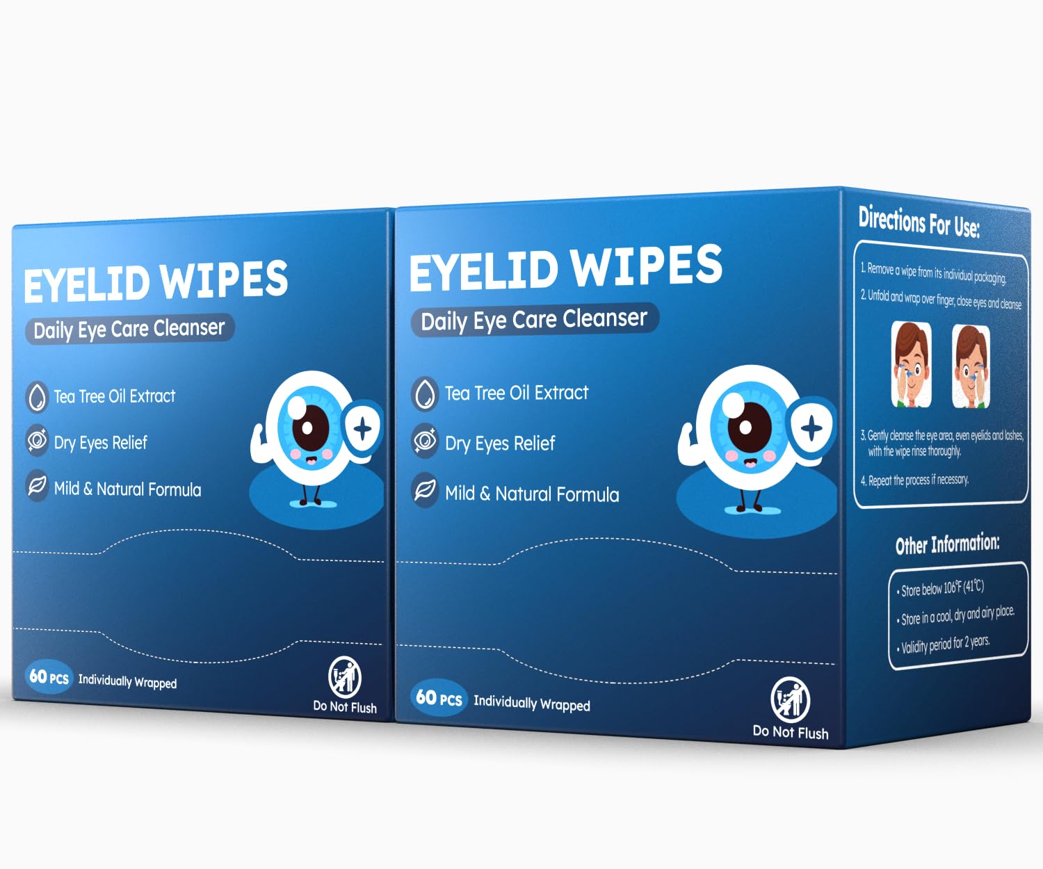 ProCIV eyelid wipes with tea tree oil close-up for soothing, gentle cleansing around sensitive eyes.