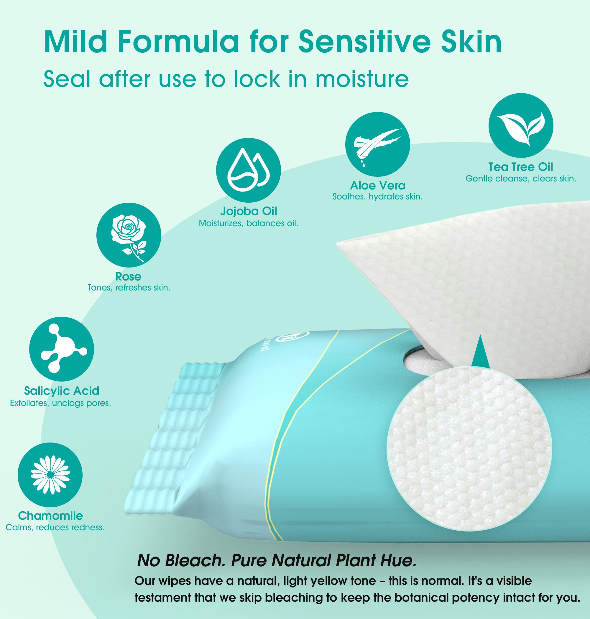 ProCIV dual-texture wipe showing pores cleansing and gentle exfoliation