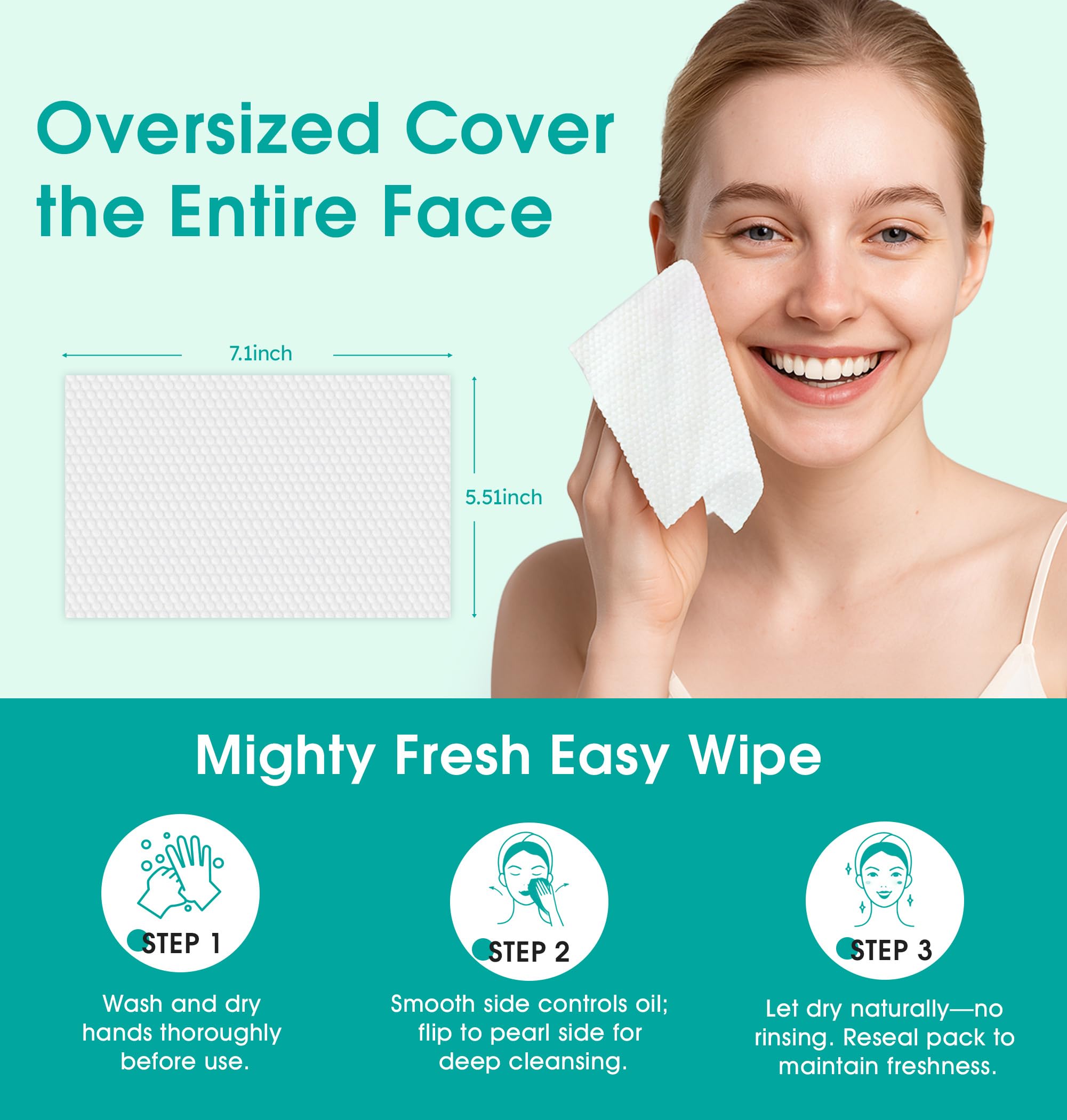 ProCIV hydrating pore care wipe for daily toned skin