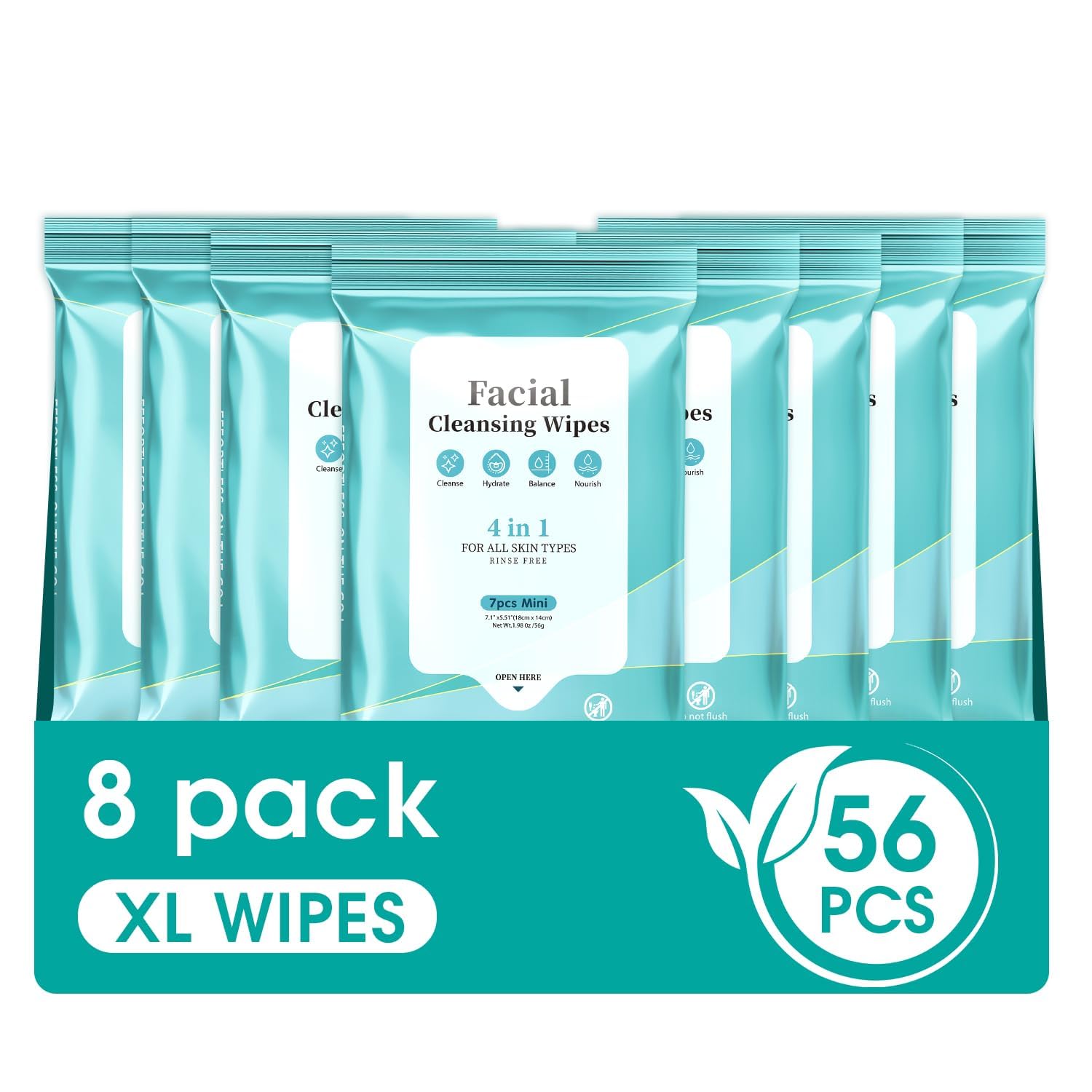 ProCIV Facial Cleansing Wipes with tea tree oil for clear pores and gentle daily cleansing.