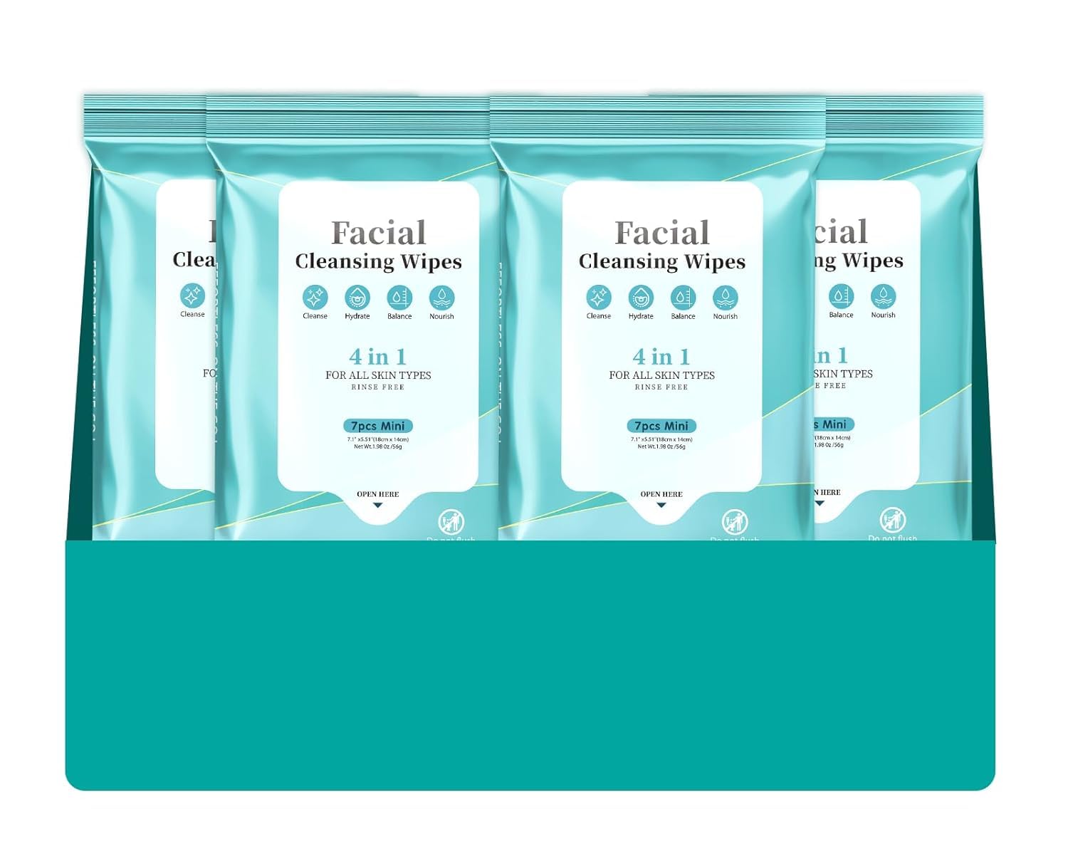 ProCIV facial cleansing wipes with tea tree texture close-up for deep cleansing and oil balance