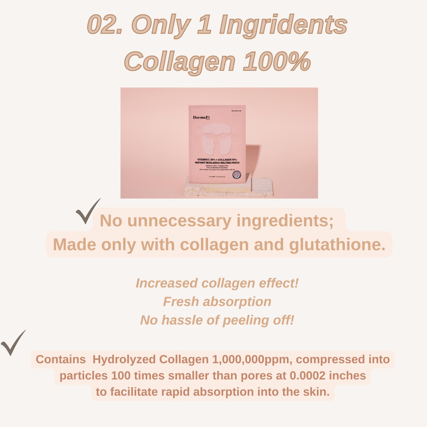 Produco DermaFi patch texture detail highlighting ultra-fine particles for smooth absorption.