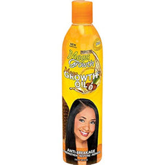 Profectiv Mega Growth Oil bottle pour demonstrates easy application for smoother, healthier-looking hair.