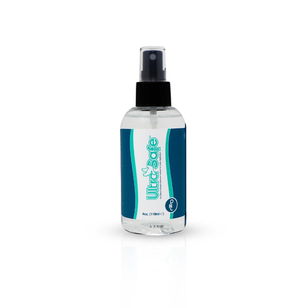 Professional Hair Labs Ultra Safe remover bottle for gentle adhesive residue removal