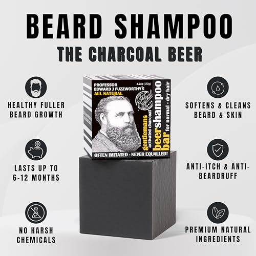 Professor Fuzzworthy shampoo bar with mint and rosemary scent for refreshing use.