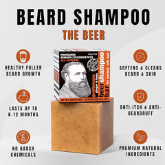 Beard grooming with Gentlemans Beer Shampoo Bar for gentle cleansing and conditioning