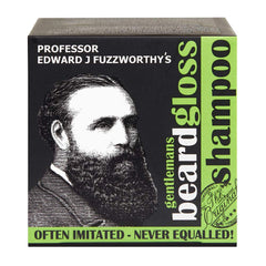Professor Fuzzworthy's beard shampoo bar bottle pours for clean beard