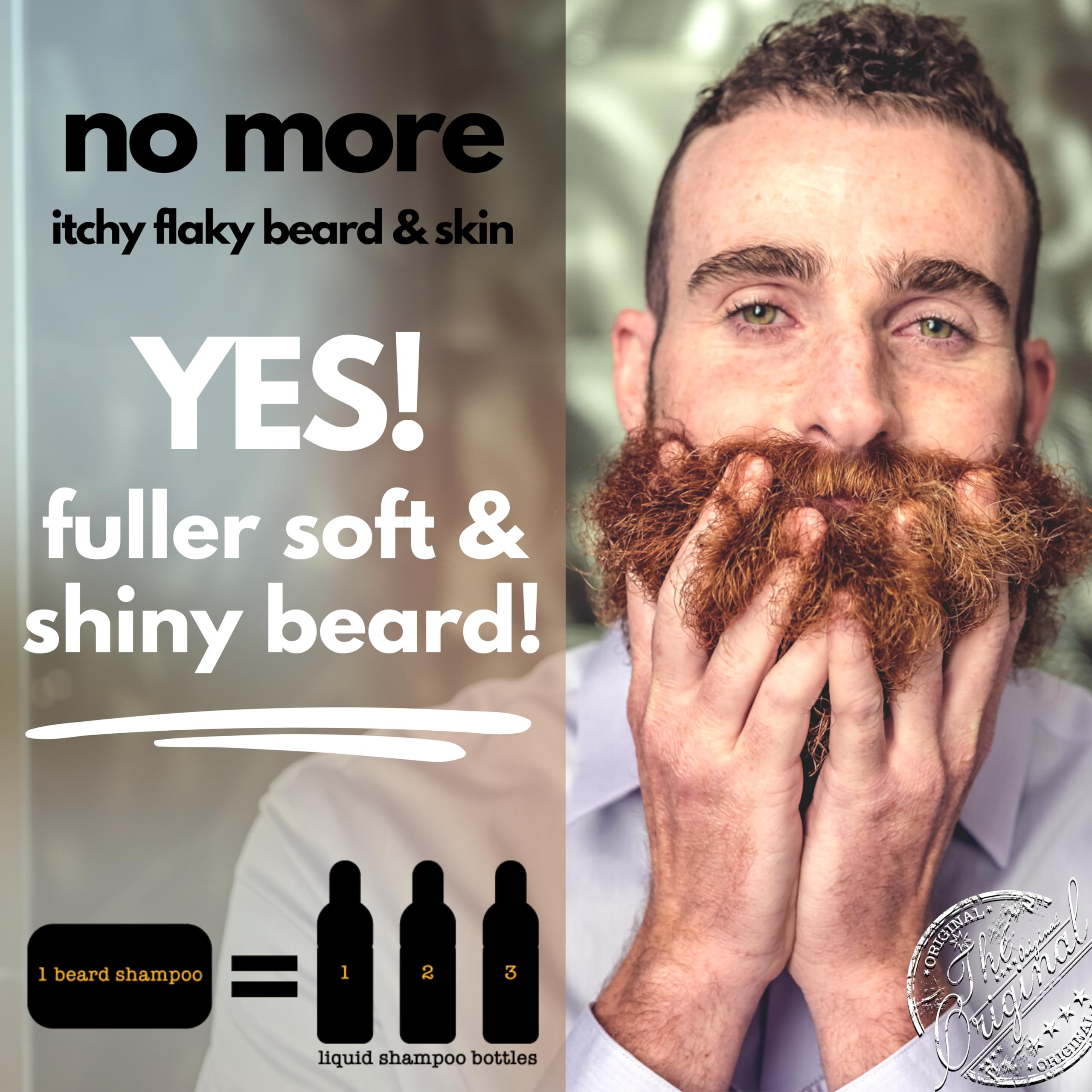 Professor Fuzzworthy's beard shampoo bar Tasmanian ACV label emphasizes a natural formula