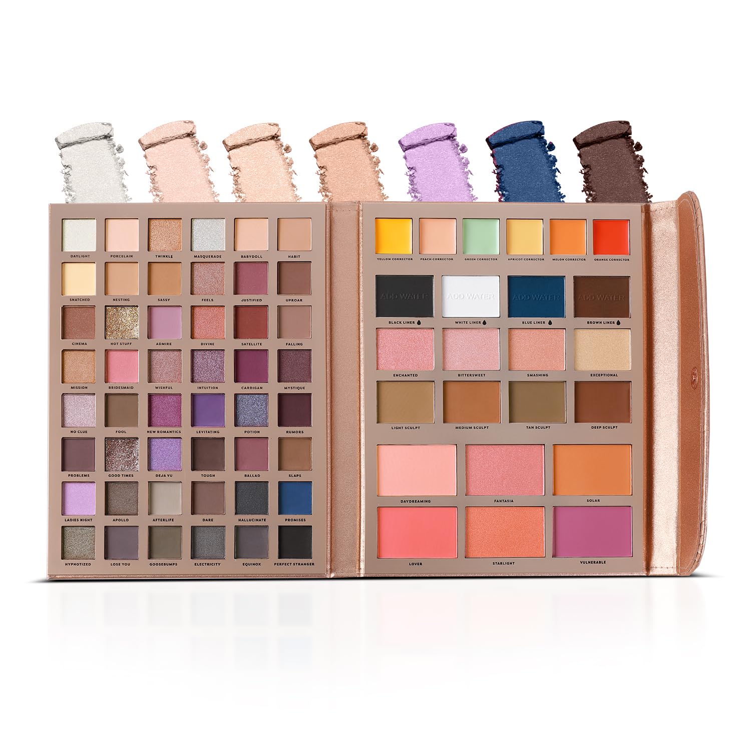 Profusion Cosmetics Artistry Attire foldout portfolio close-up for portable full-face looks