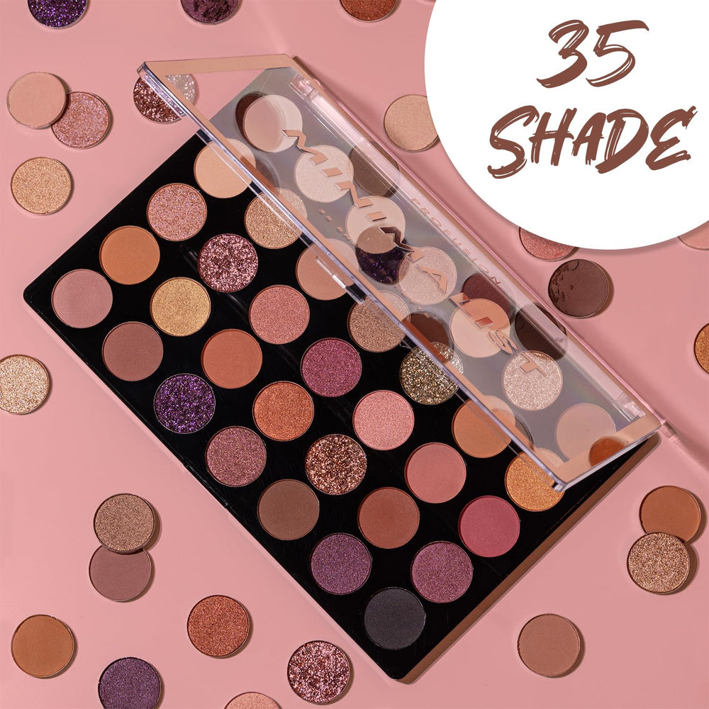Profusion Cosmetics Minimalist 35 Shade Palette in a compact design ideal for travel.