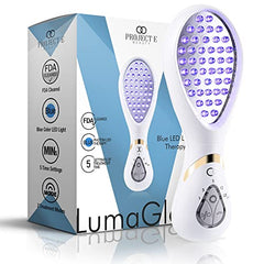 Project E Beauty LumaGlow blue LED treatment head close up for blemish control