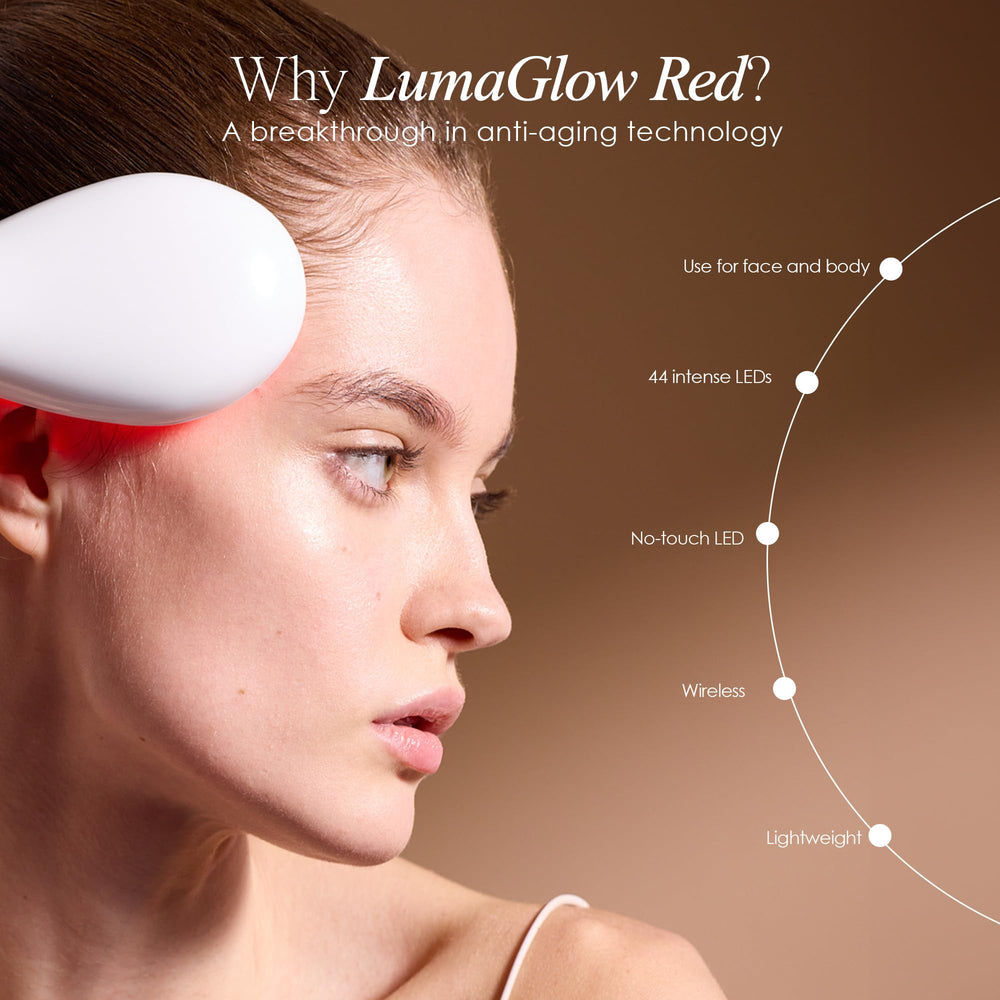 LumaGlow control modes image illustrates continuous and pulsating light options.
