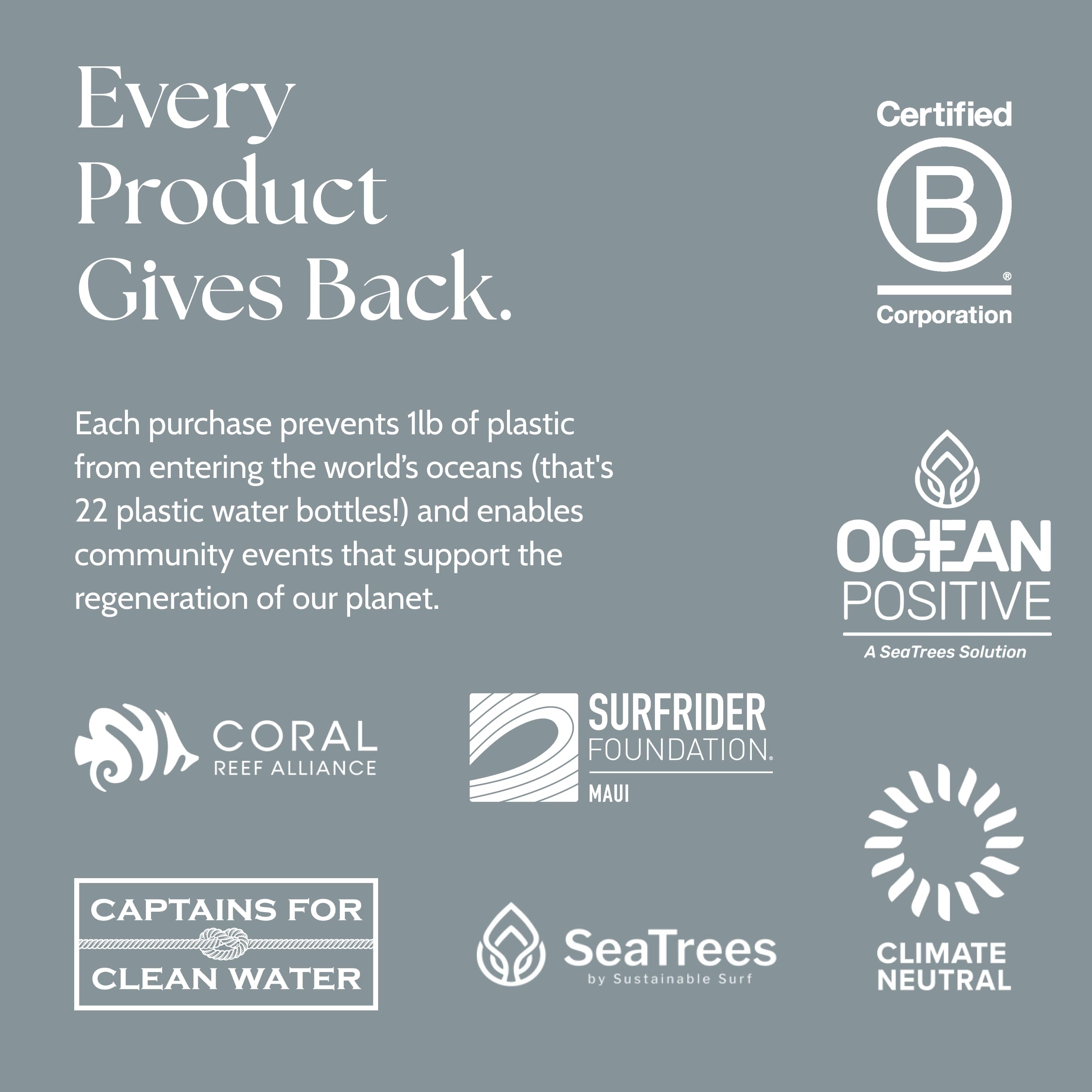 Ocean-friendly packaging and reef-conscious ethics from Project Reef.