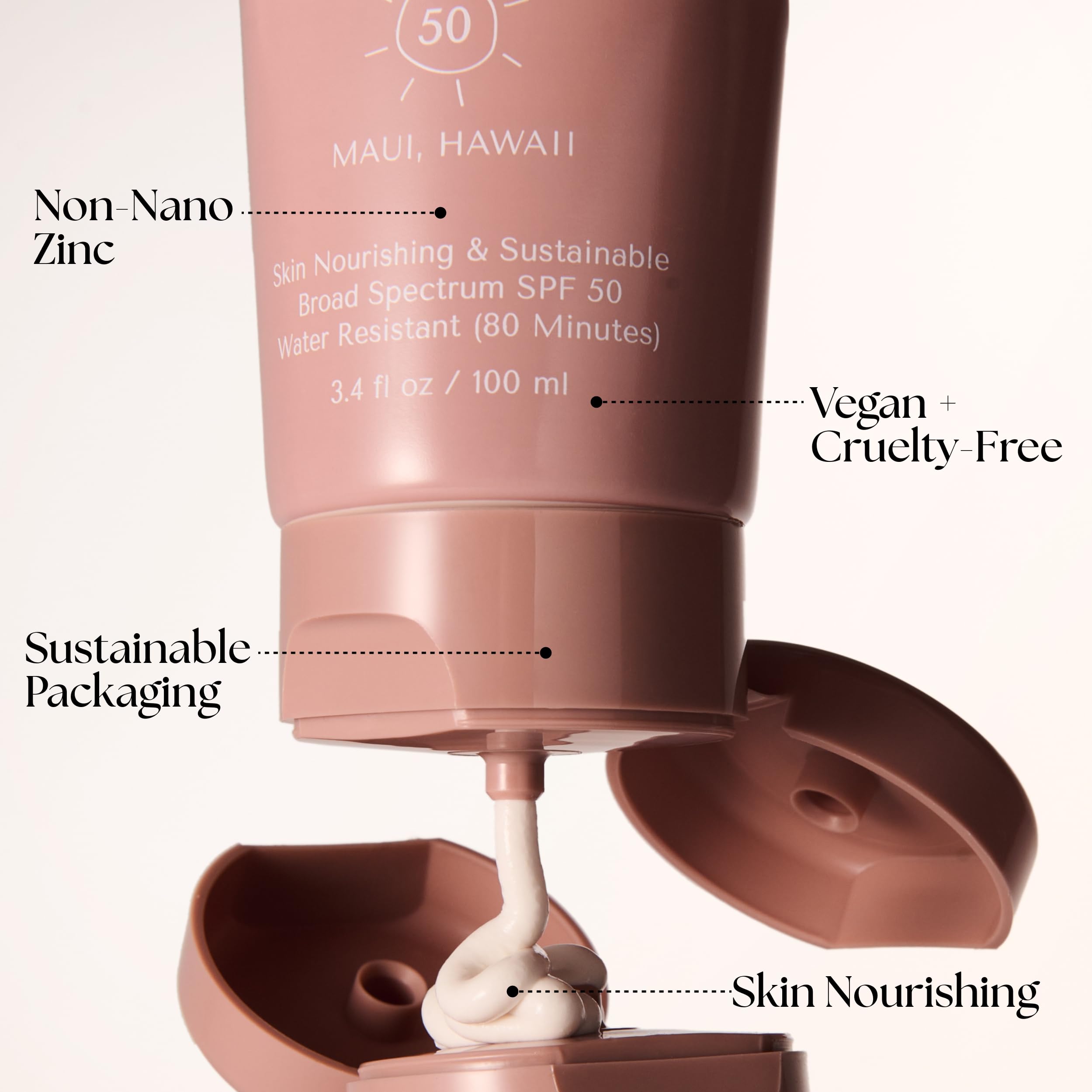 Project Reef SPF 50 mineral sunscreen lotion application for even coverage.