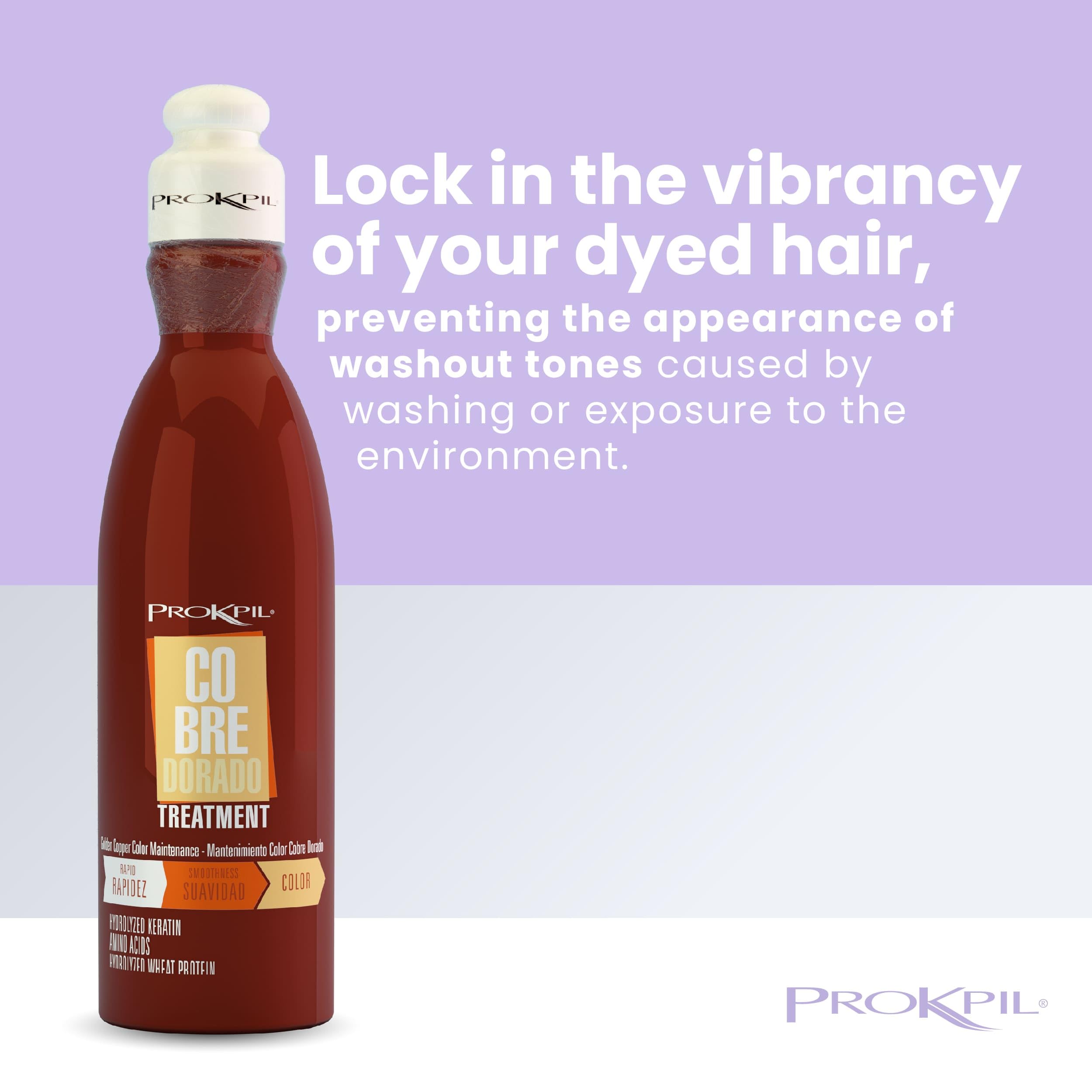 Prokpil Golden Copper Mask bottle close-up highlights premium formula.