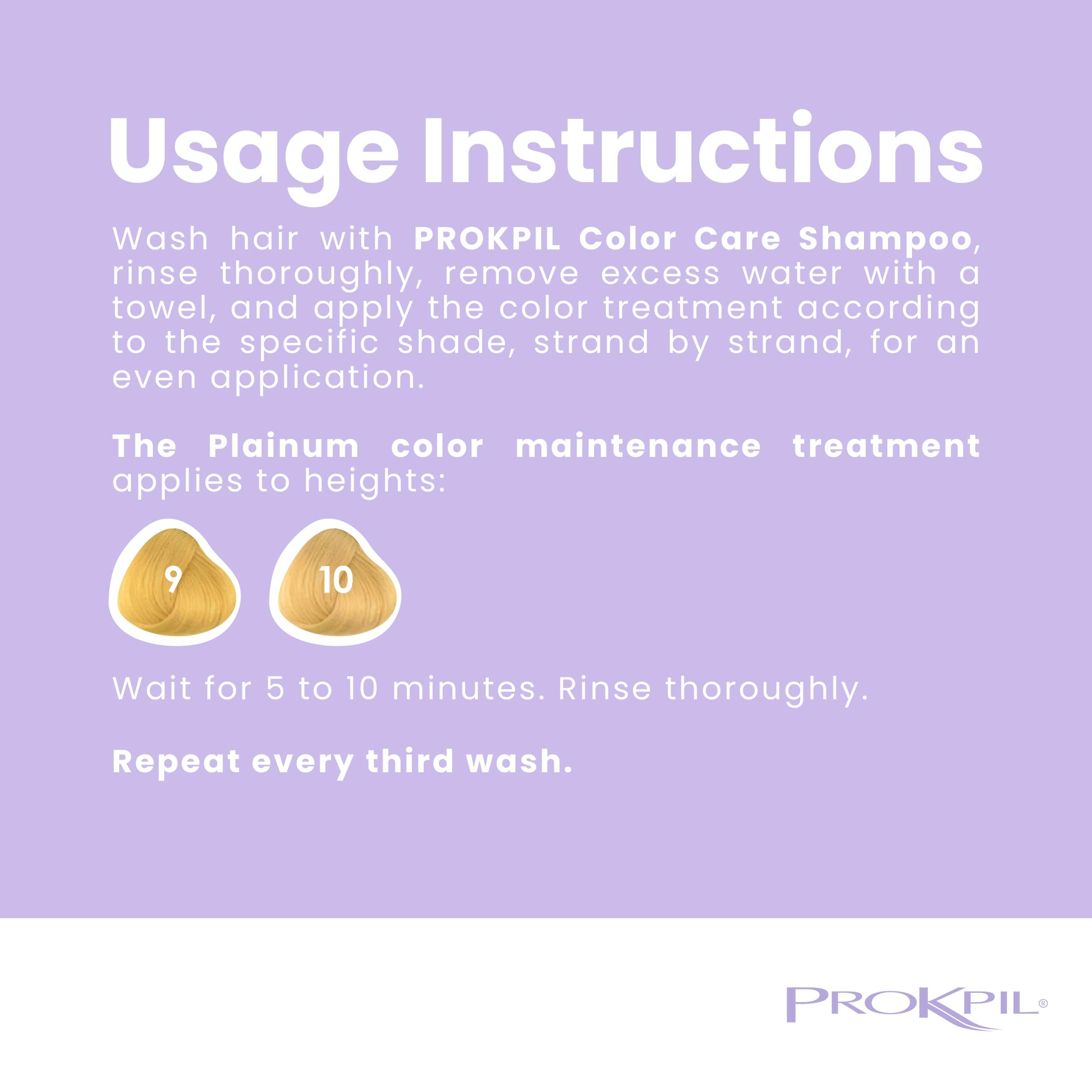 Prokpil Platinum Maintenance Mask jar highlights rich formula for dyed hair color retention