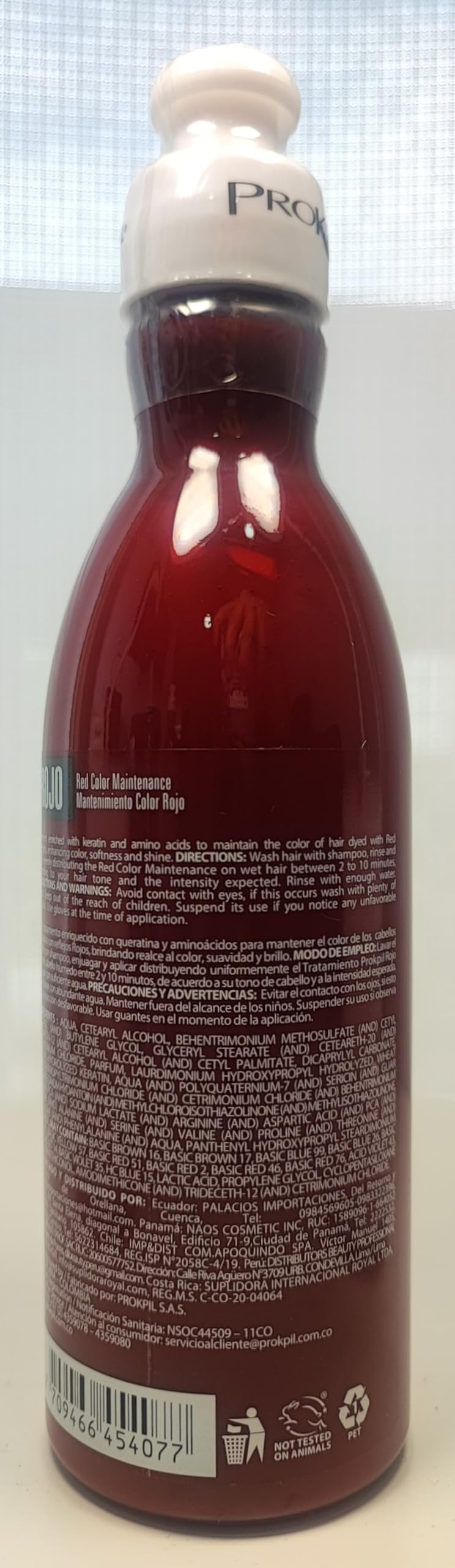 Prokpil Red Maintenance after-color use revitalizes faded color without heaviness.