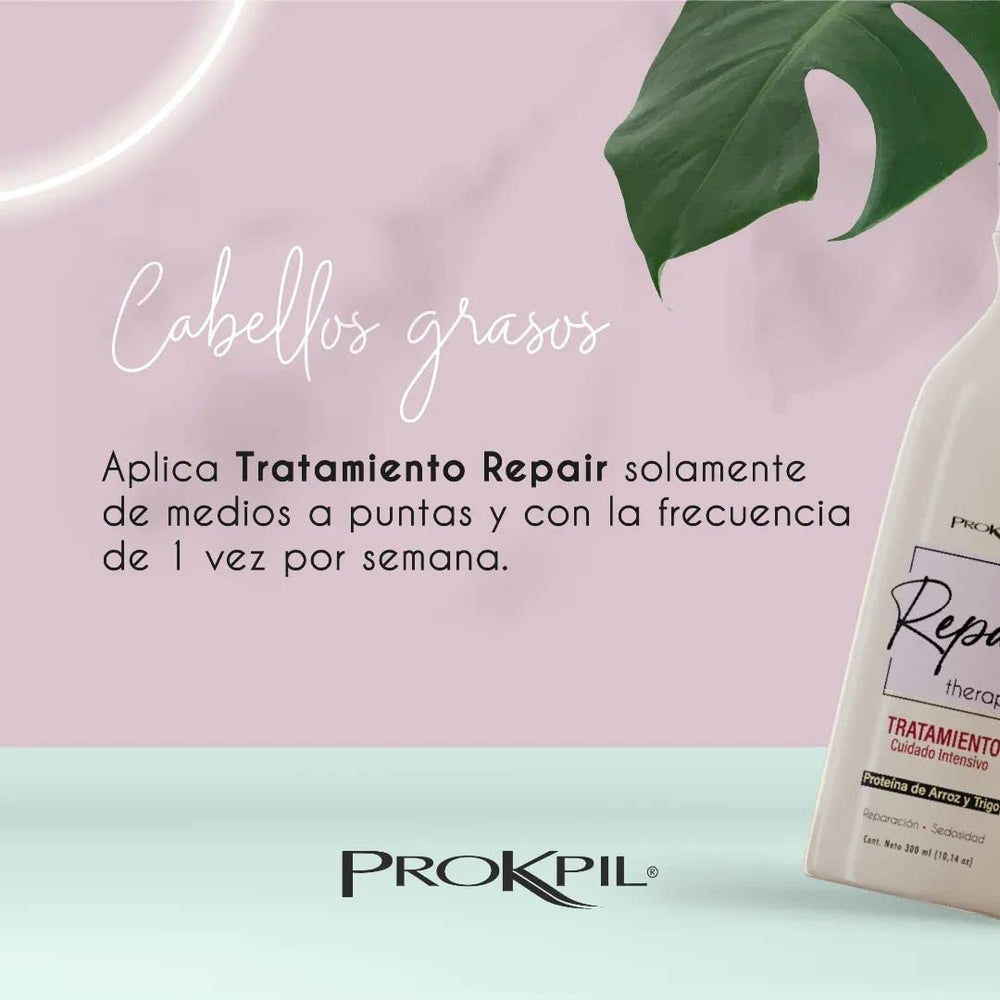 Prokpil Repair Maintenance application shows smoothing action for frizz-prone hair