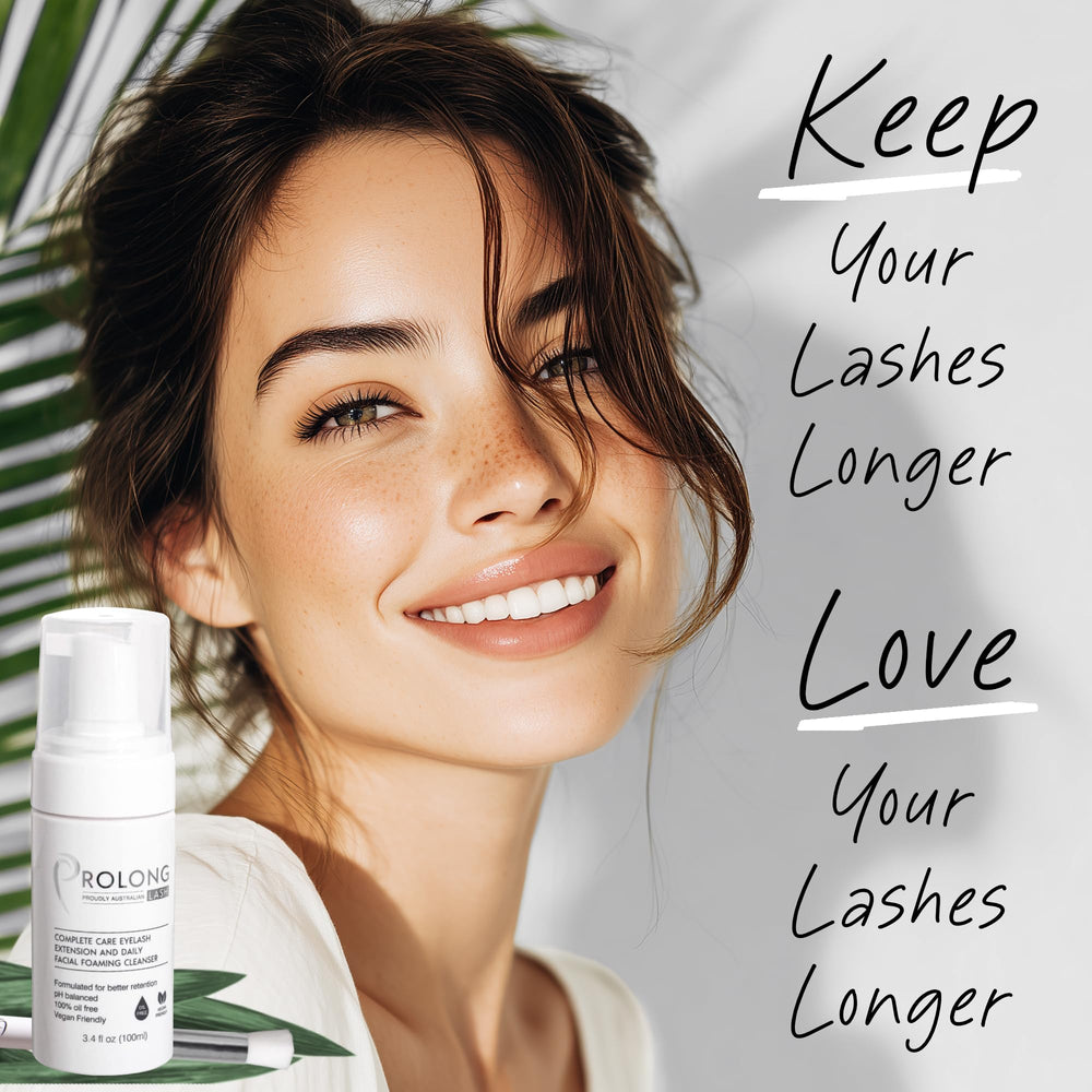 PROLONG LASH brush with foaming kit for precise lash cleansing.