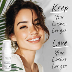 PROLONG LASH brush with foaming kit for precise lash cleansing.