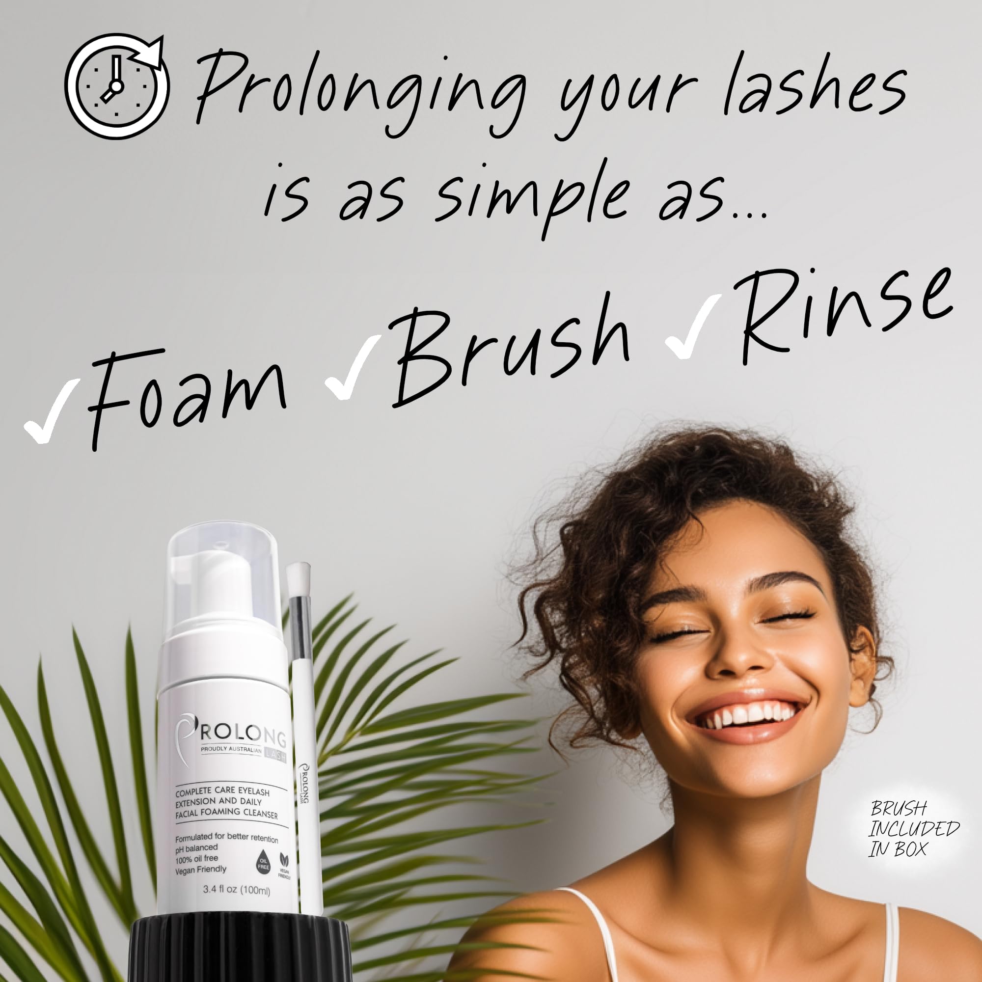 PROLONG LASH routine keeps extensions clean before and after fills.