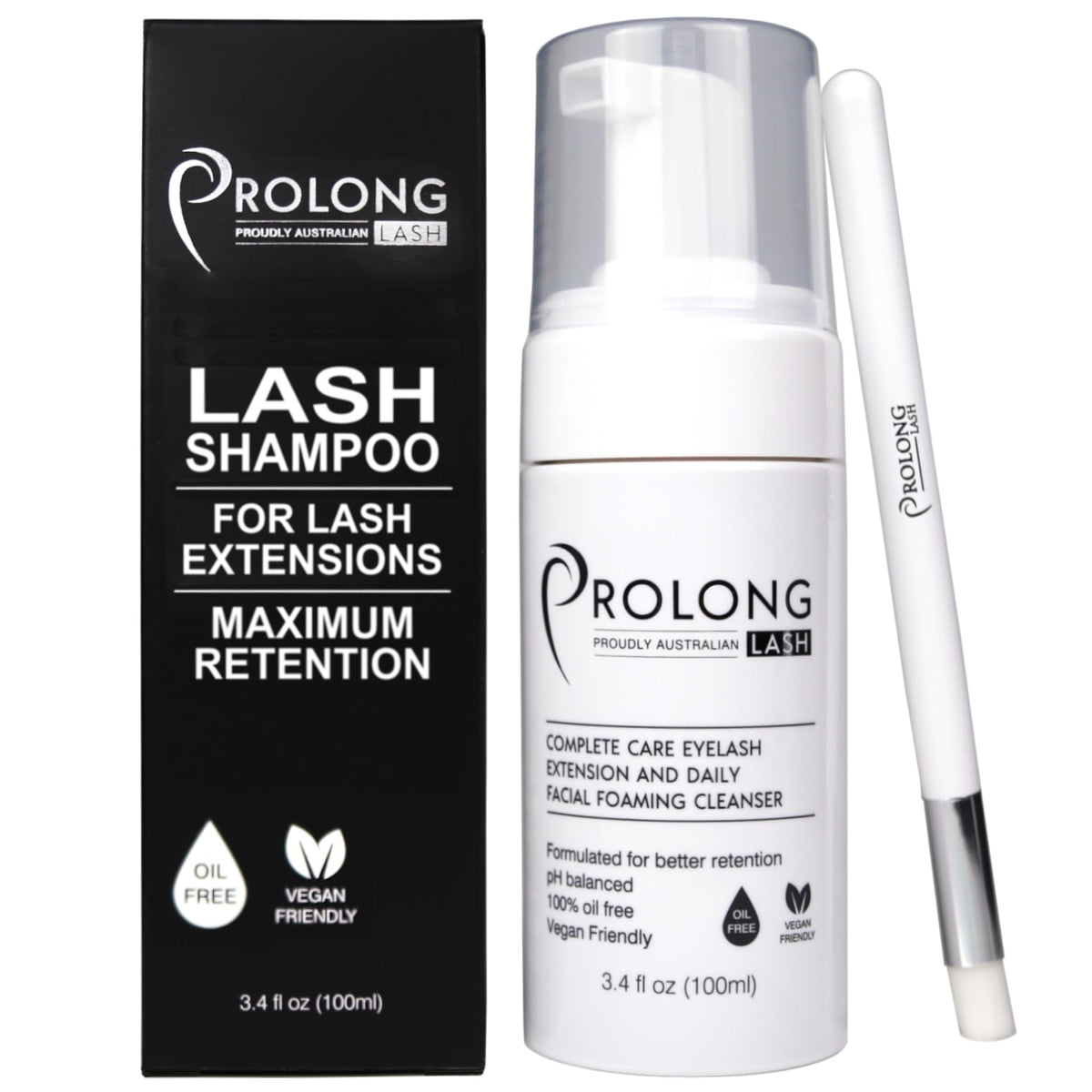 PROLONG LASH 100ml bottle for safe daily lash cleansing.